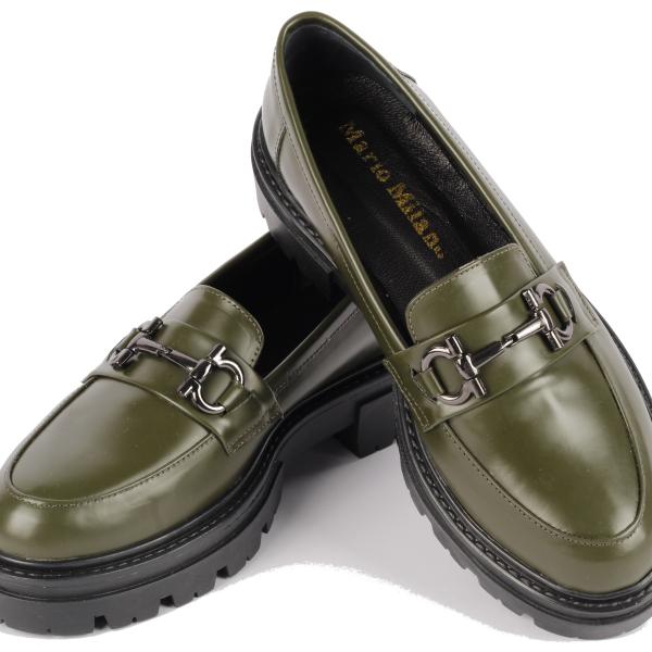 Violette Vert Cuir