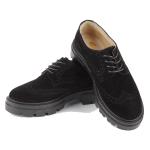 Derbie Femme Haley Noir Daim