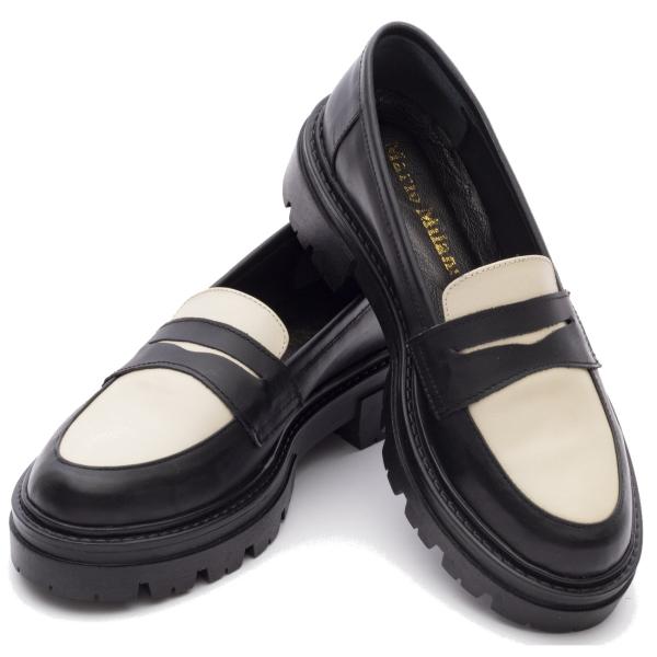 Ruby Noir/Beige Cuir